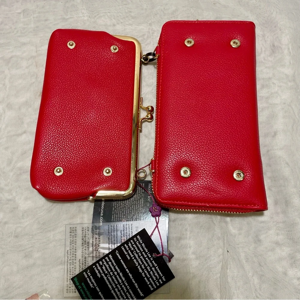 Nicole Lee Kisslock Crossbody Wallet  Combination, NWT